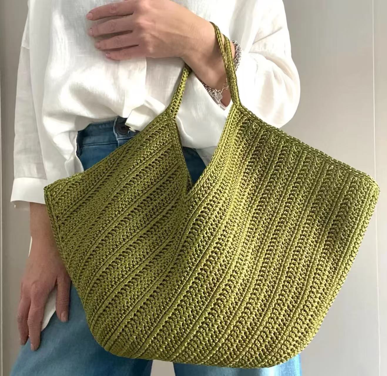 【$269.99 BAG Straw Green Tote]-for a Bag