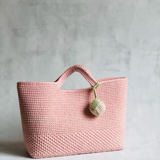 【$139.99 Pink woven tote bag Free Shipping]-For Big Bag
